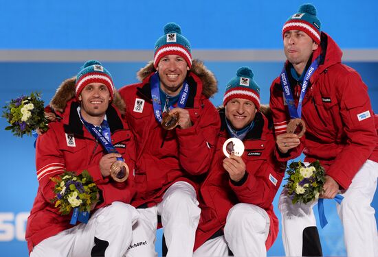 2014 Winter Olympics. Medal ceremony. Day Thirteen