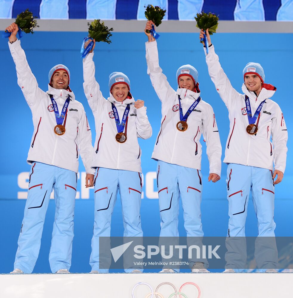 2014 Winter Olympics. Medal ceremony. Day Thirteen