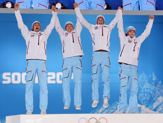 2014 Winter Olympics. Medal ceremony. Day Thirteen