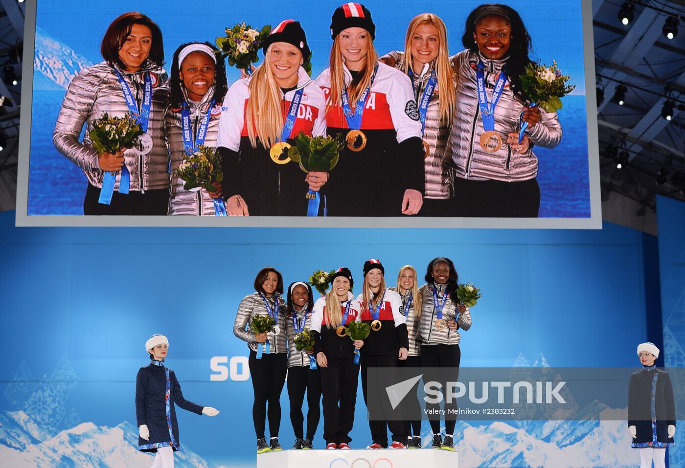 2014 Winter Olympics. Medal ceremony. Day Thirteen