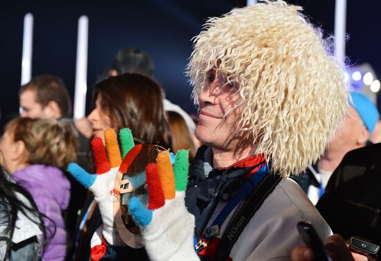 2014 Winter Olympics. Medal ceremony. Day Thirteen