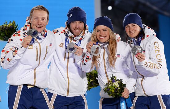 2014 Winter Olympics. Medal ceremony. Day Thirteen