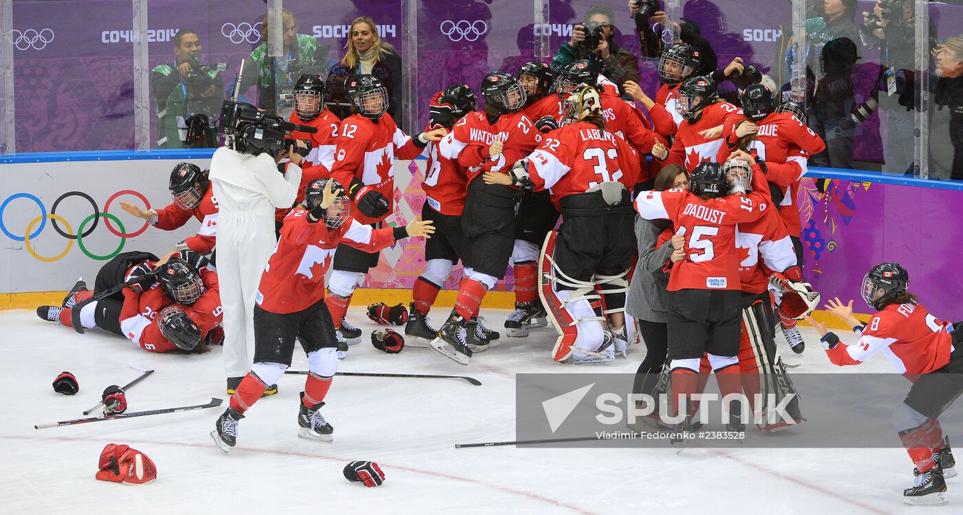 2014 Winter Olympics. Ice hockey. Women. Finals
