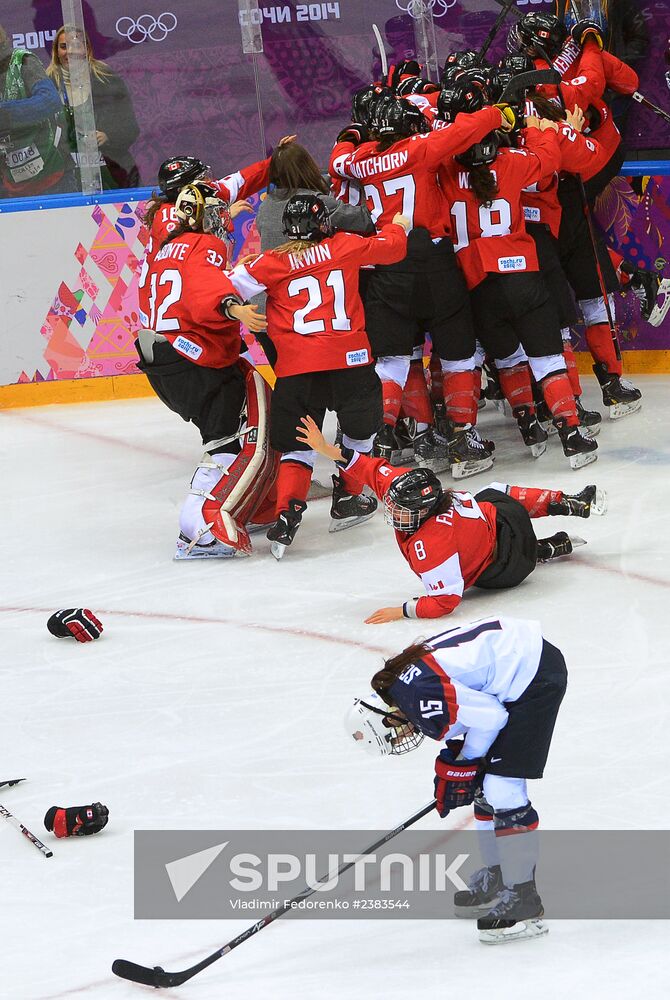2014 Winter Olympics. Ice hockey. Women. Finals
