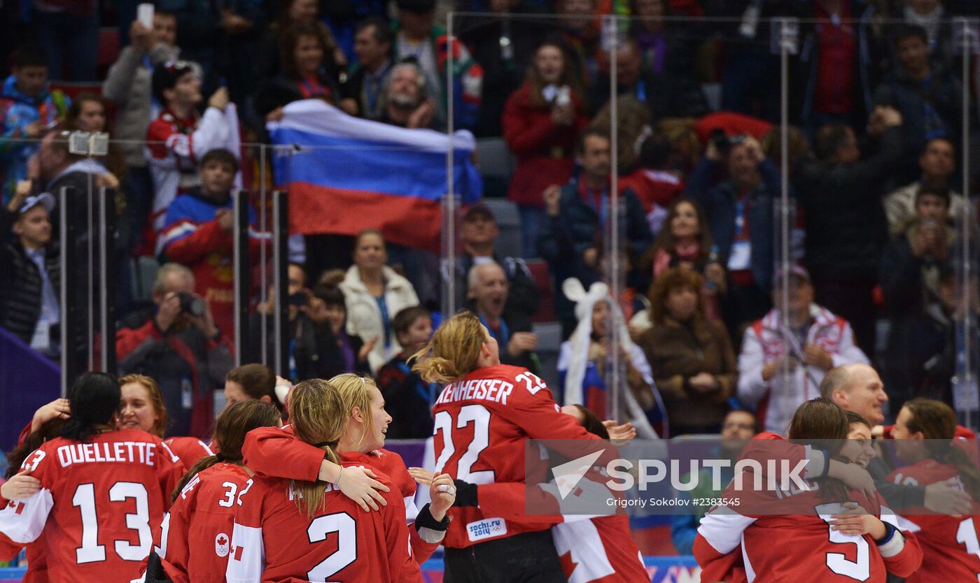 2014 Winter Olympics. Ice hockey. Women. Finals