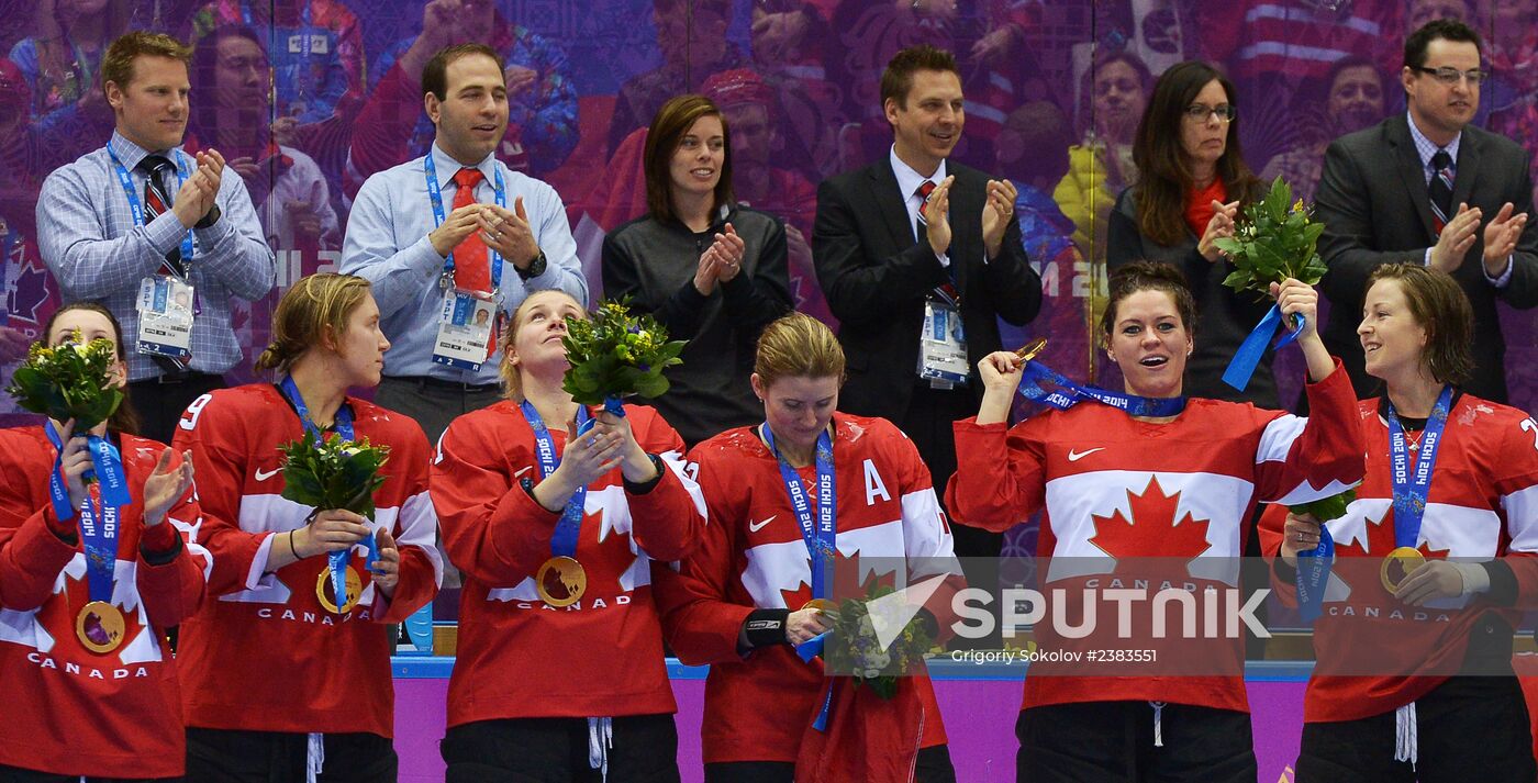 2014 Winter Olympics. Ice hockey. Women. Finals