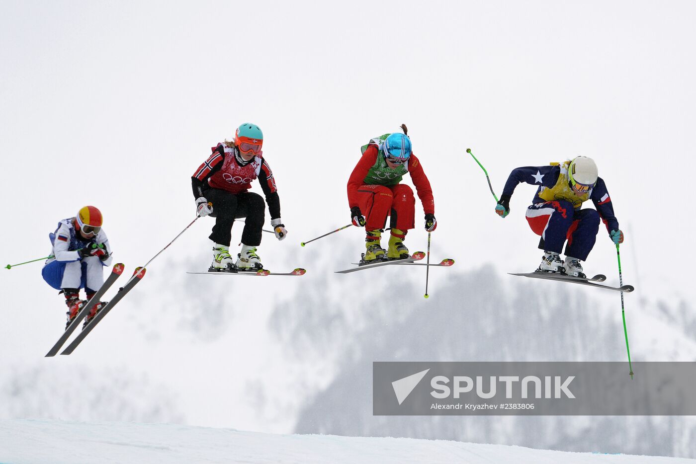 2014 Winter Olympics. Freestyle skiing. Women. Ski cross
