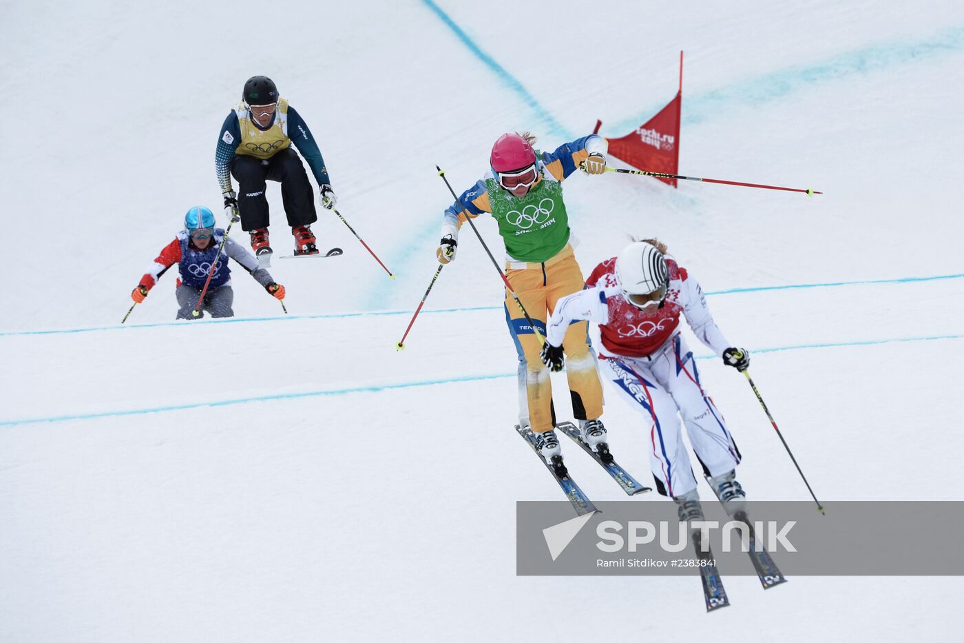 2014 Winter Olympics. Freestyle skiing. Women. Ski cross
