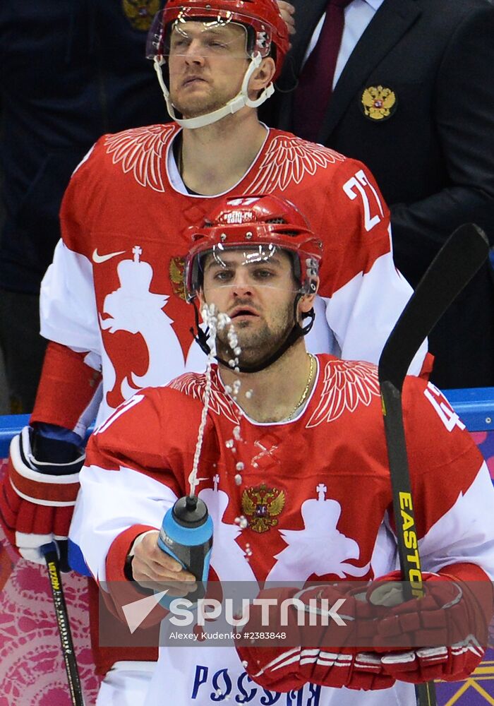 2014 Winter Olympics. Ice hockey. Men. Finland vs. Russia