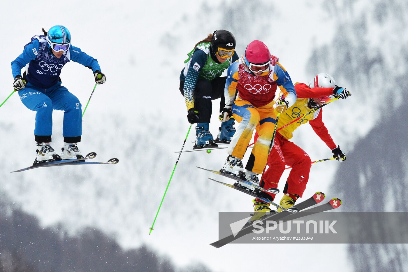 2014 Winter Olympics. Freestyle skiing. Women. Ski cross