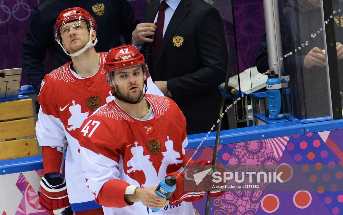 2014 Winter Olympics. Ice hockey. Men. Finland vs. Russia