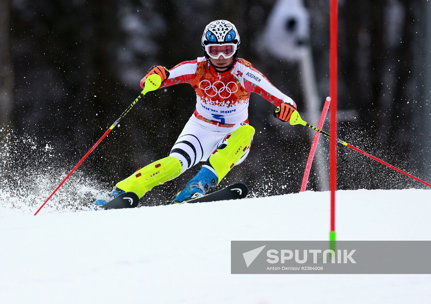 2014 Winter Olympics. Alpine skiing. Women. Slalom