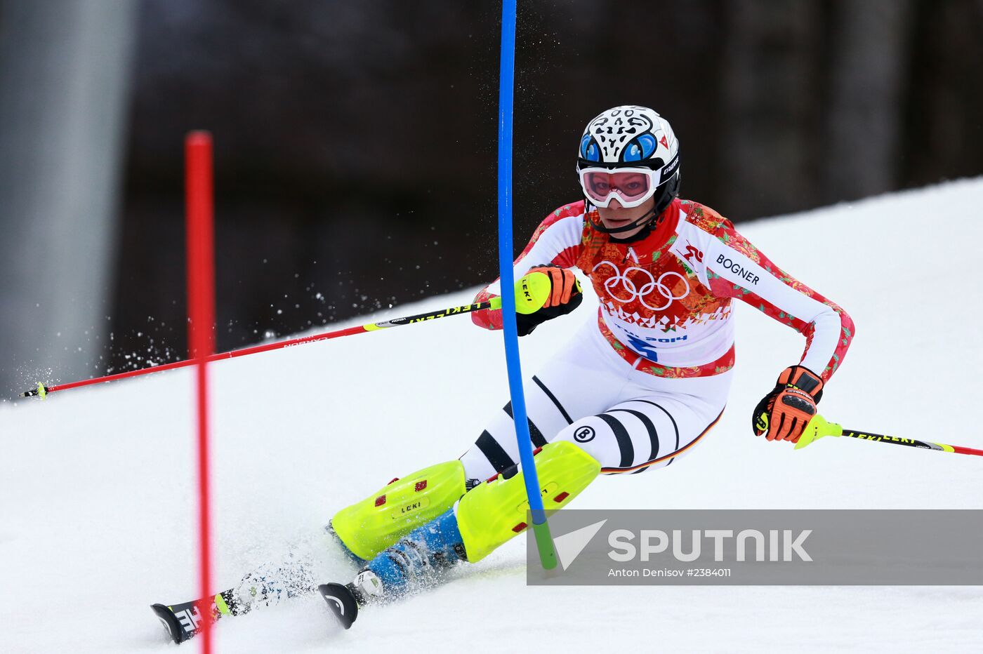 2014 Winter Olympics. Alpine skiing. Women. Slalom
