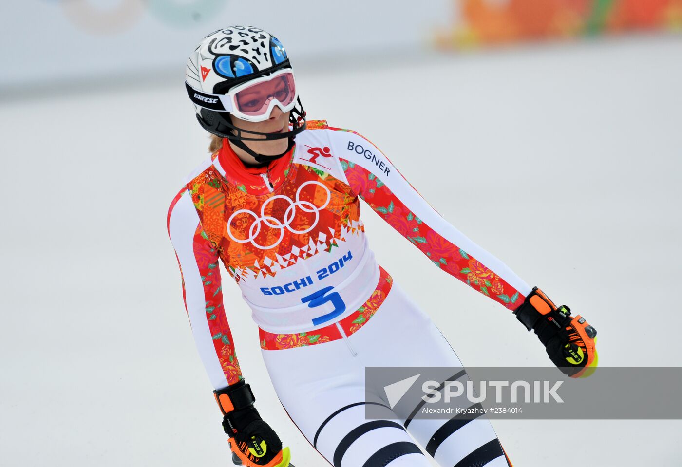 2014 Winter Olympics. Alpine skiing. Women. Slalom
