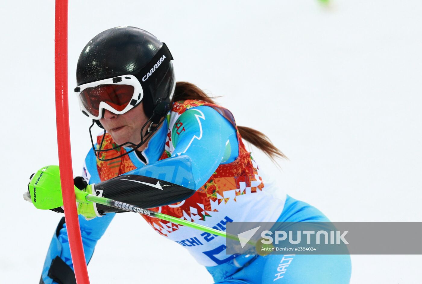 2014 Winter Olympics. Alpine skiing. Women. Slalom