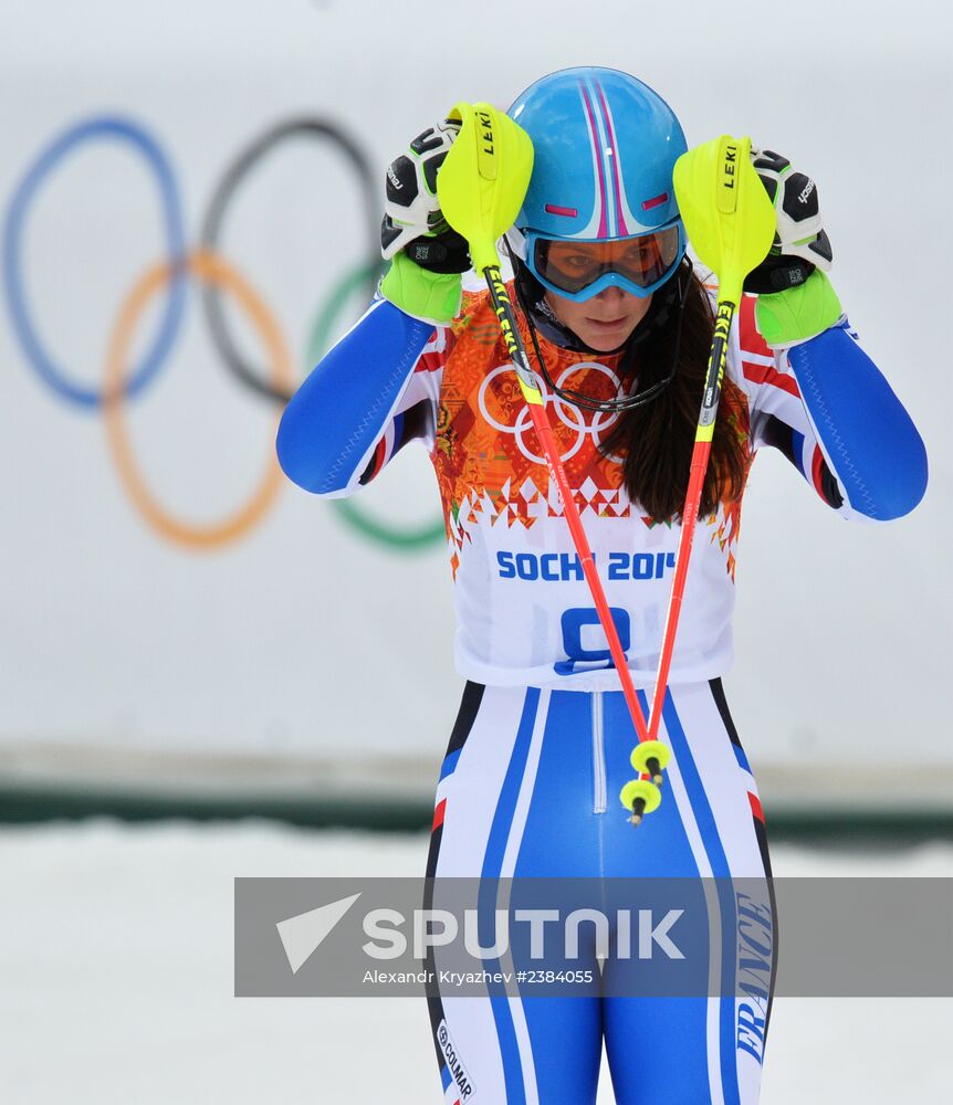 2014 Winter Olympics. Alpine skiing. Women. Slalom
