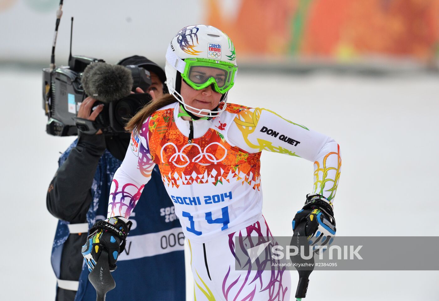 2014 Winter Olympics. Alpine skiing. Women. Slalom