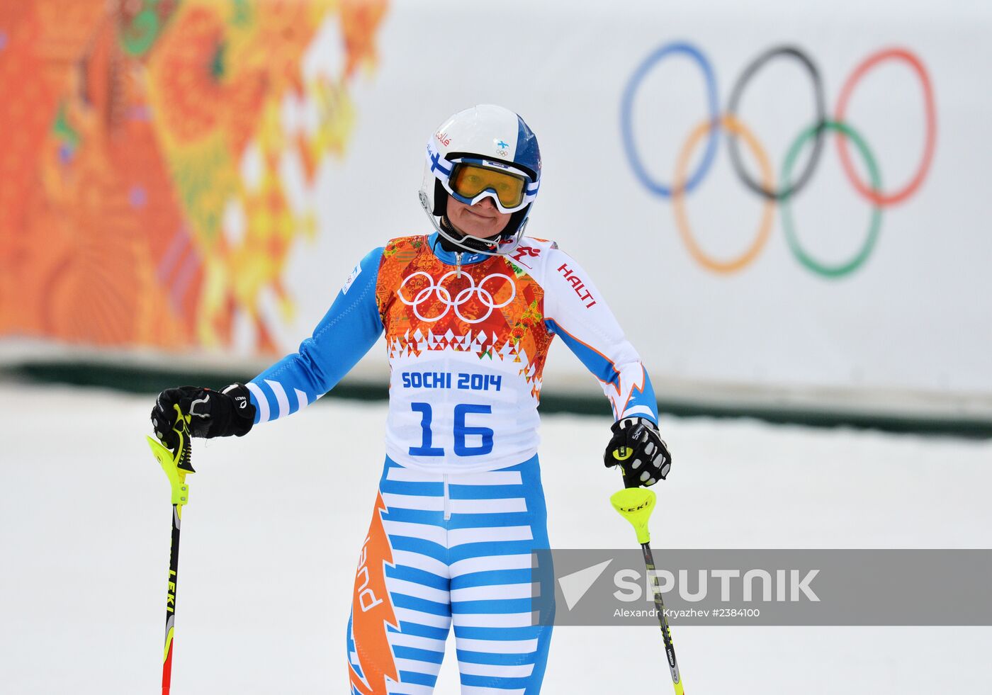 2014 Winter Olympics. Alpine skiing. Women. Slalom