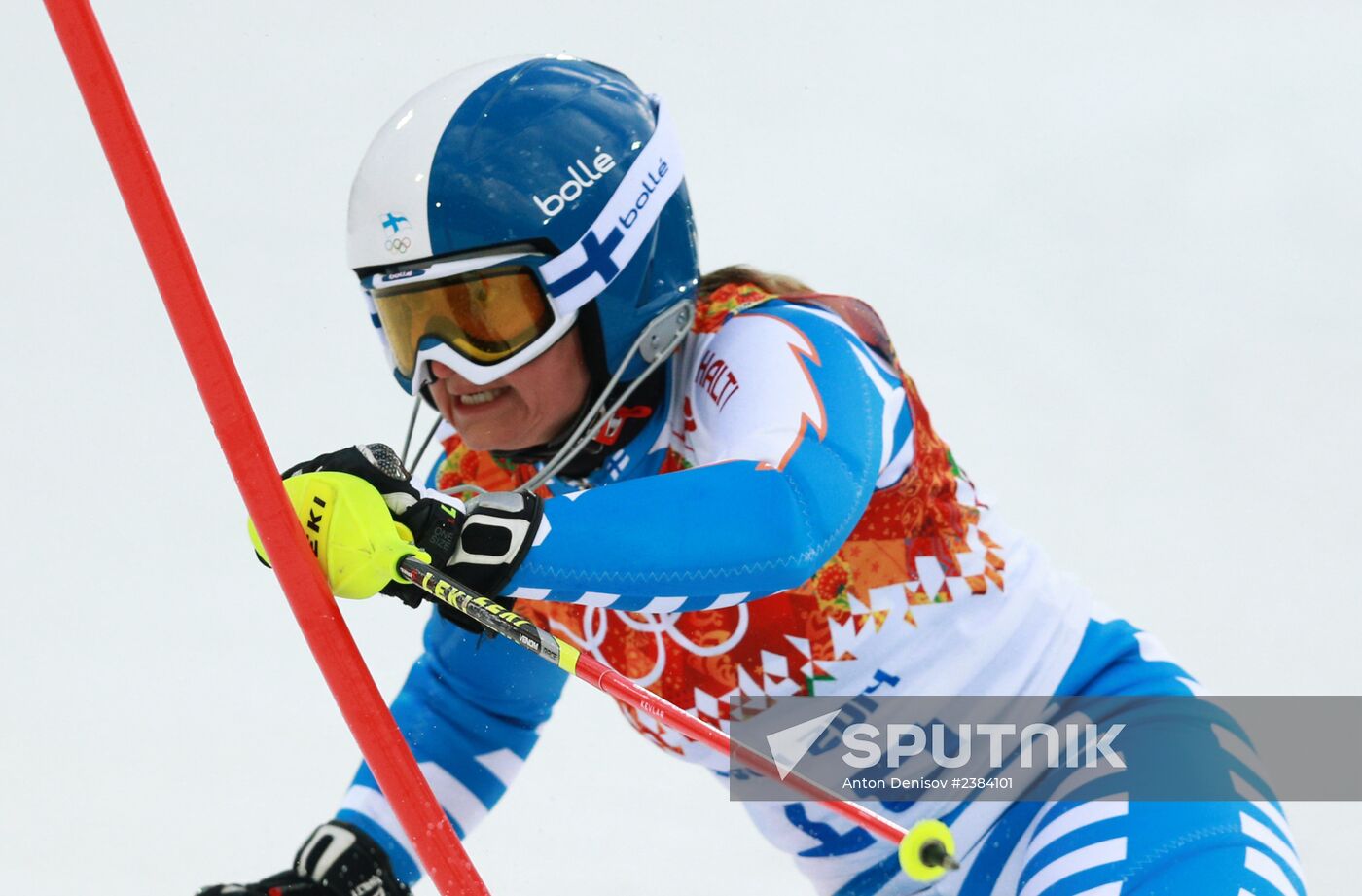 2014 Winter Olympics. Alpine skiing. Women. Slalom