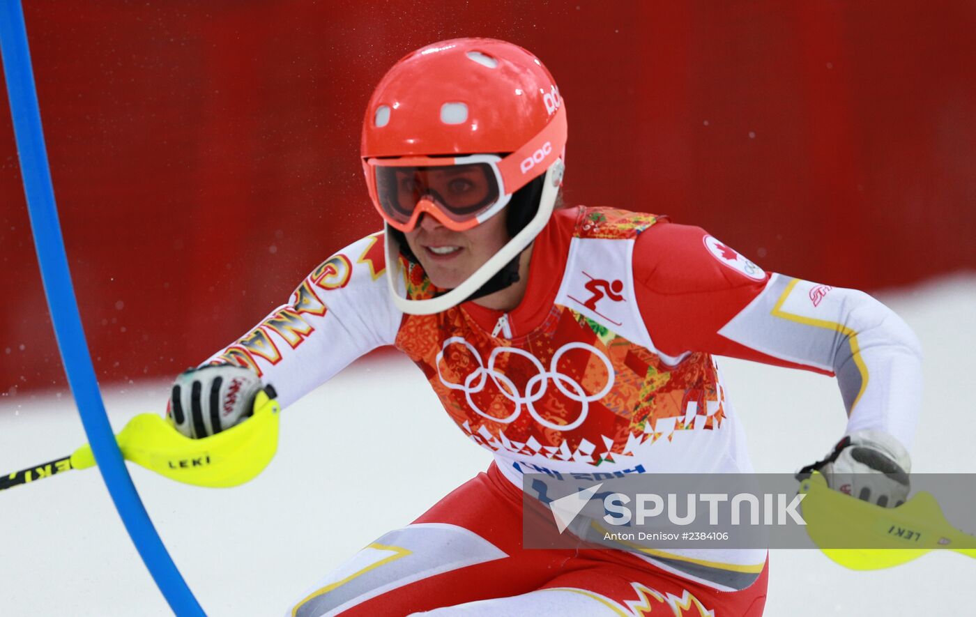 2014 Winter Olympics. Alpine skiing. Women. Slalom