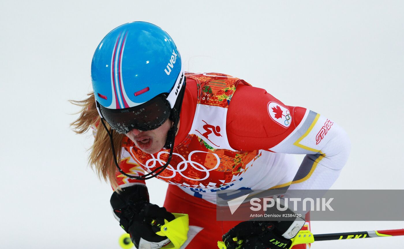 2014 Winter Olympics. Alpine skiing. Women. Slalom