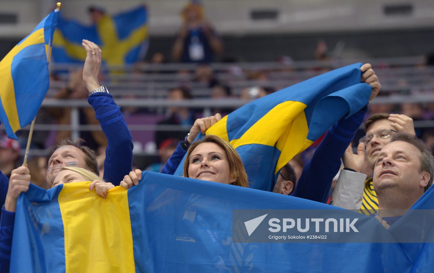 2014 Winter Olympics. Ice hockey. Men. Sweden vs. Finland