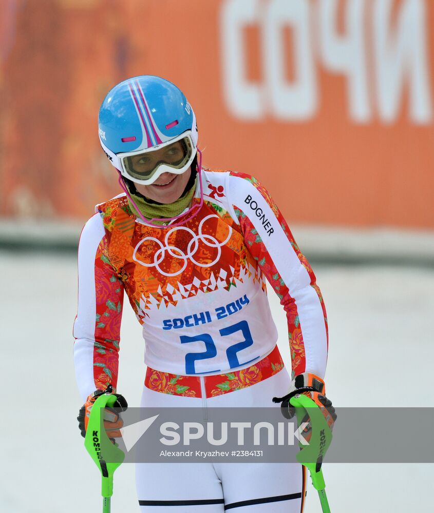 2014 Winter Olympics. Alpine skiing. Women. Slalom