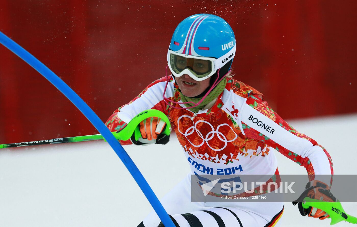 2014 Winter Olympics. Alpine skiing. Women. Slalom