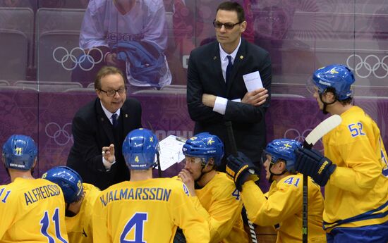 2014 Winter Olympics. Ice hockey. Men. Sweden vs. Finland