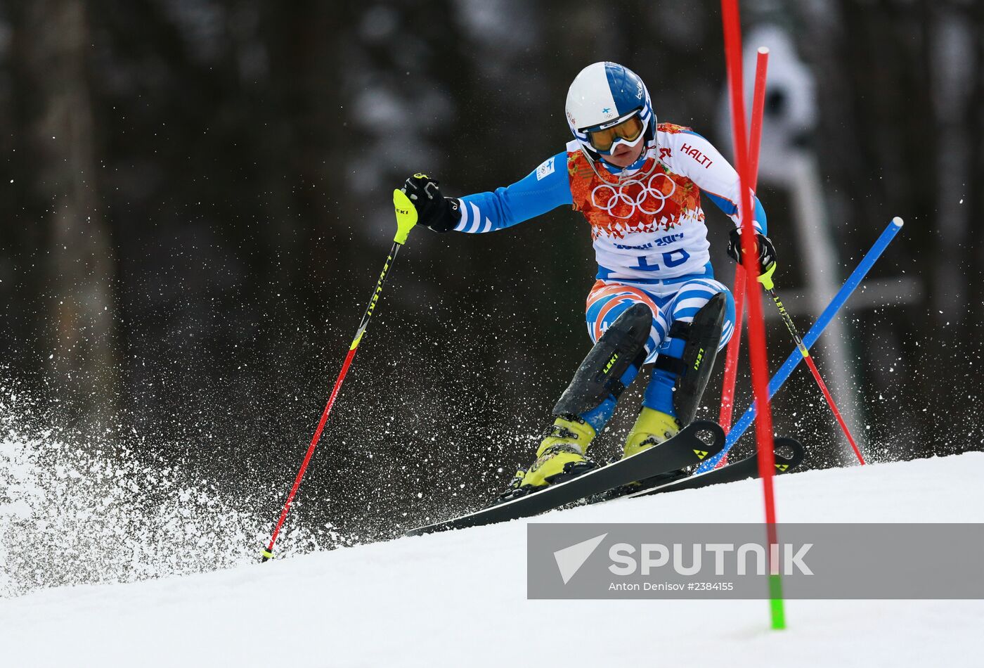 2014 Winter Olympics. Alpine skiing. Women. Slalom