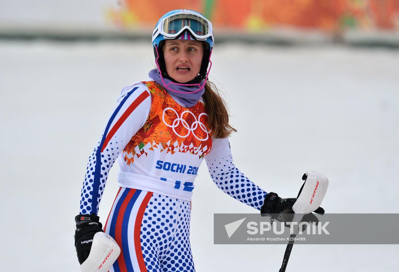 2014 Winter Olympics. Alpine skiing. Women. Slalom
