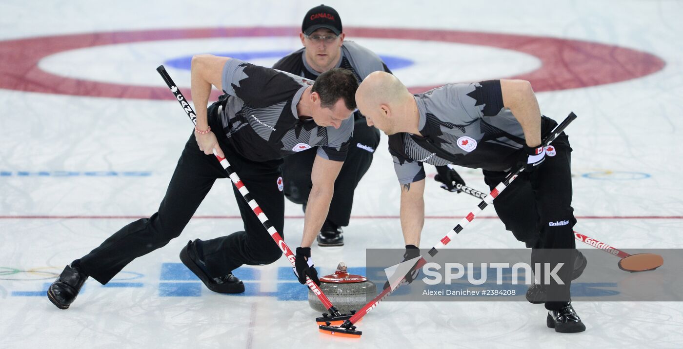 2014 Winter Olympics. Curling. Men. Finals