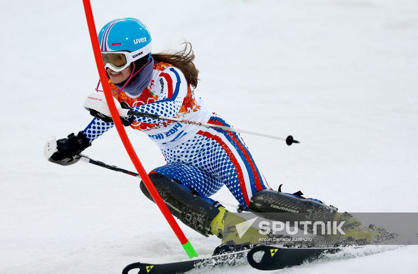 2014 Winter Olympics. Alpine skiing. Women. Slalom