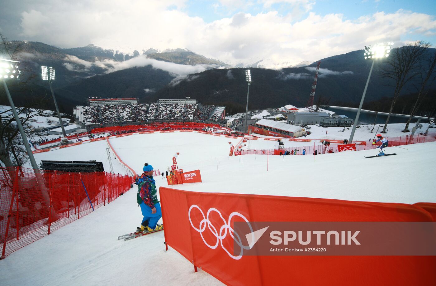2014 Winter Olympics. Alpine skiing. Women. Slalom