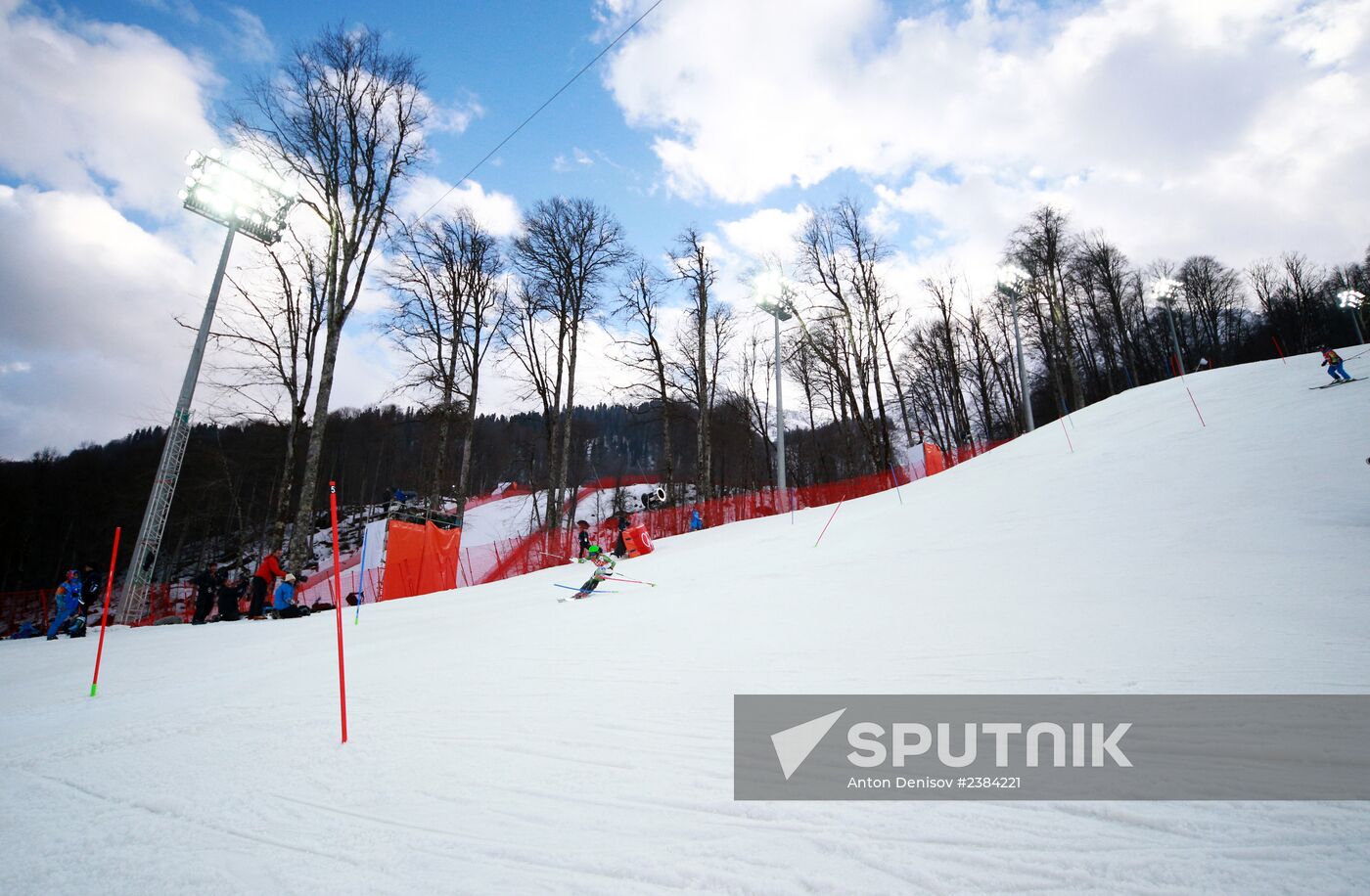 2014 Winter Olympics. Alpine skiing. Women. Slalom