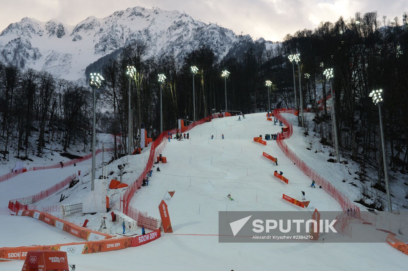 2014 Winter Olympics. Alpine skiing. Women. Slalom