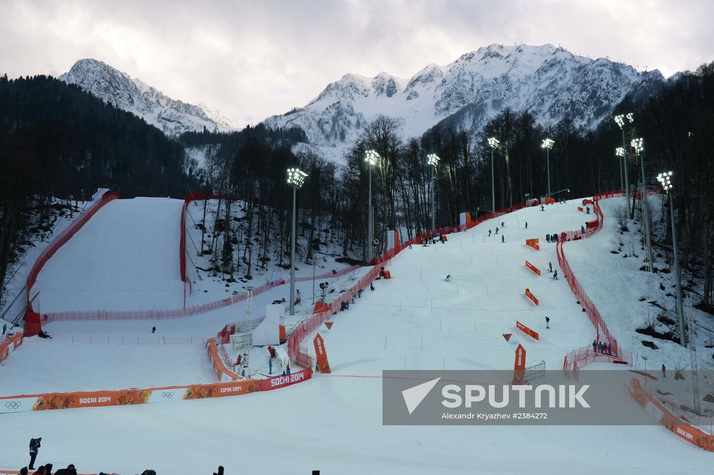 2014 Winter Olympics. Alpine skiing. Women. Slalom