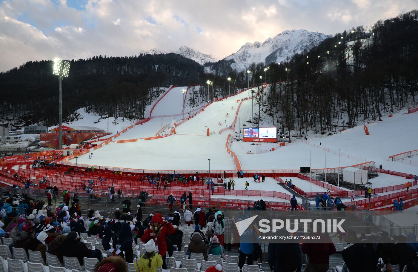 2014 Winter Olympics. Alpine skiing. Women. Slalom