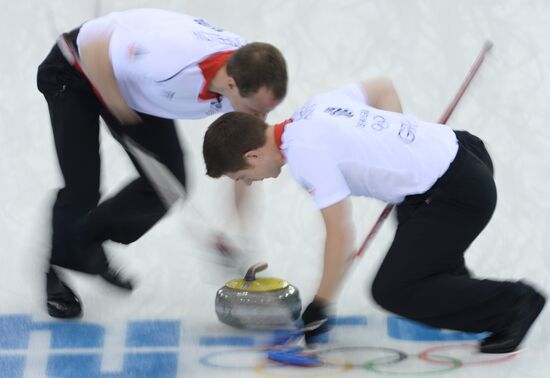 2014 Winter Olympics. Curling. Men. Finals