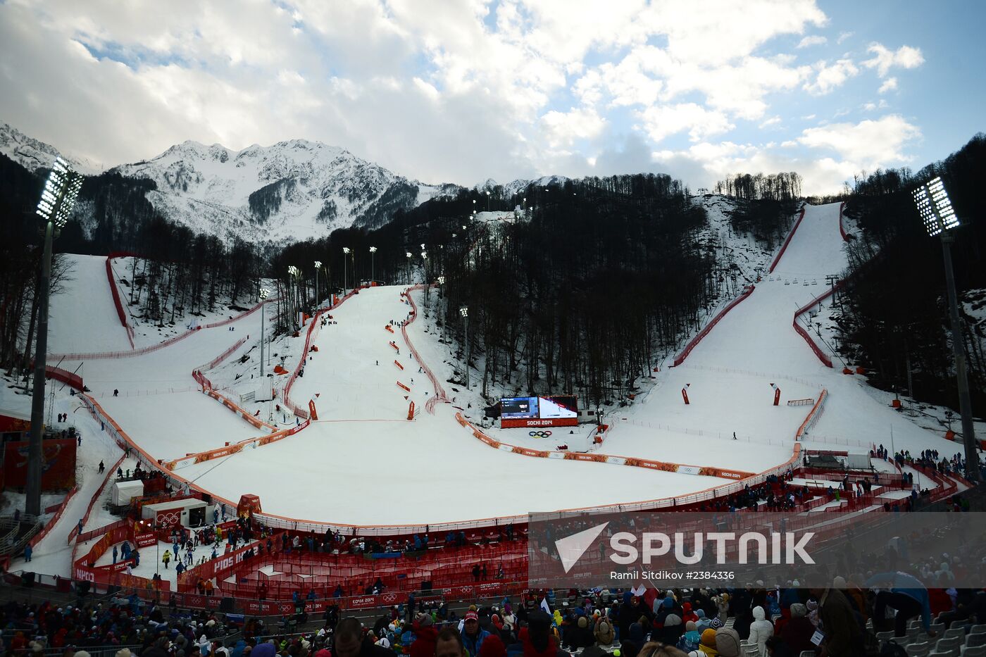 2014 Winter Olympics. Alpine skiing. Women. Slalom