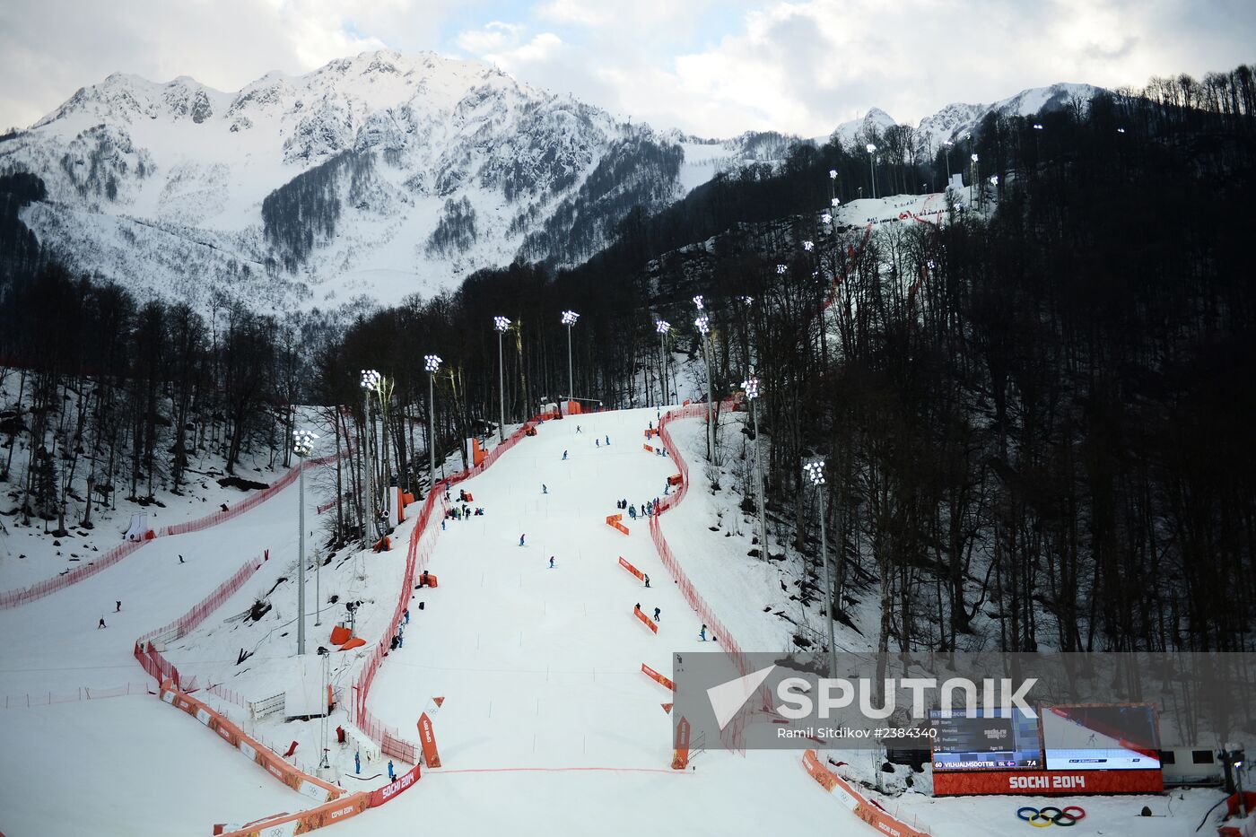2014 Winter Olympics. Alpine skiing. Women. Slalom