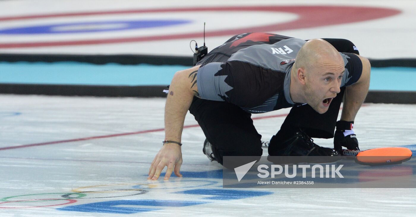 2014 Olympics. Curling. Men. Final match