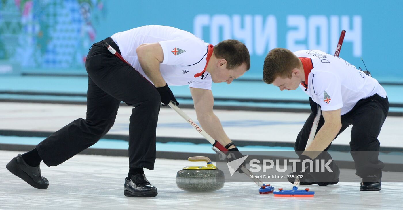 2014 Olympics. Curling. Men. Final match