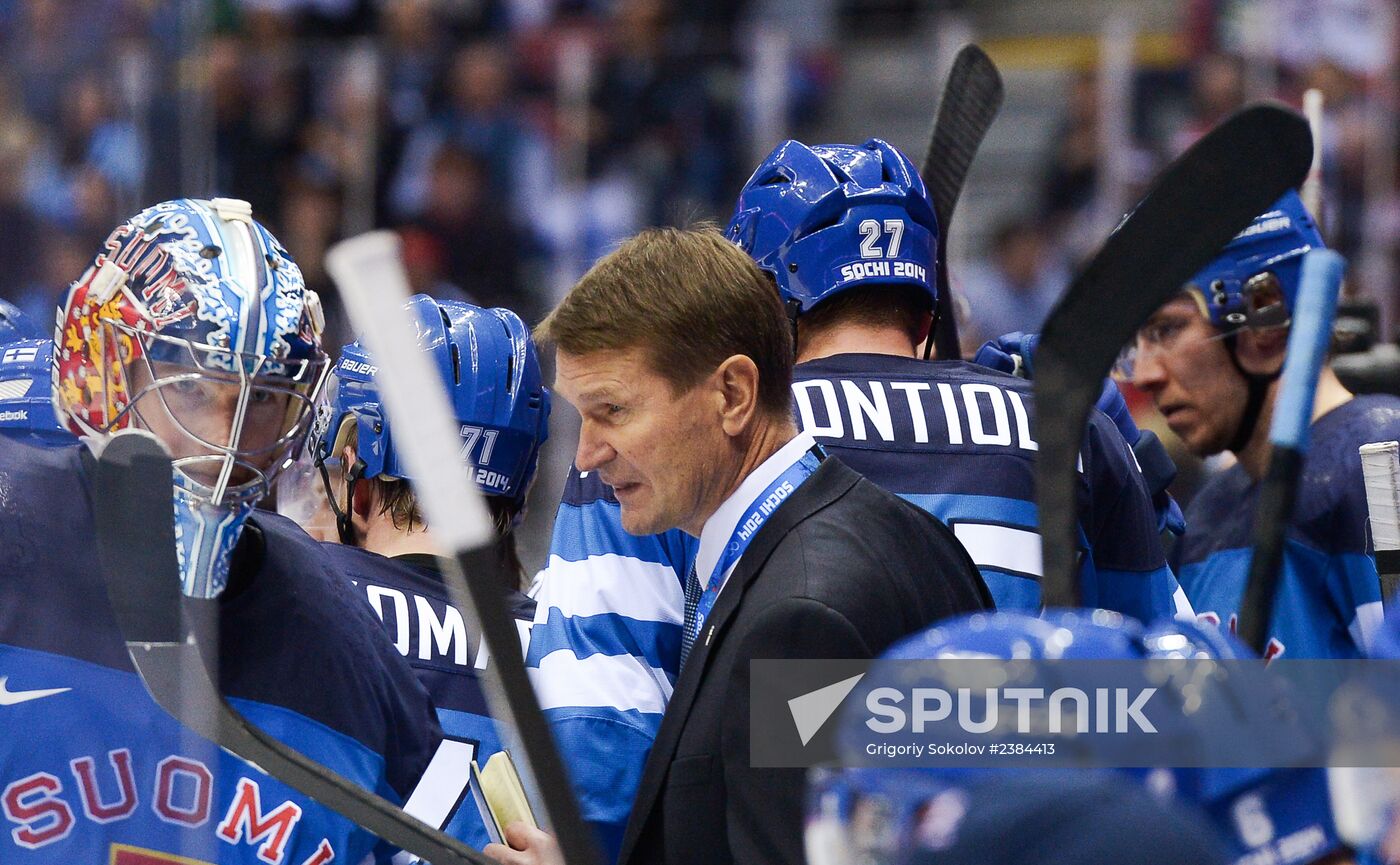 2014 Winter Olympics. Ice hockey. Men. Sweden vs. Finland