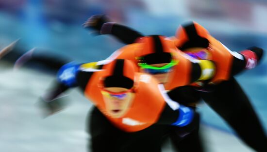 2014 Winter Olympics. Speed skating. Women. Team pursuit. Preliminary rounds