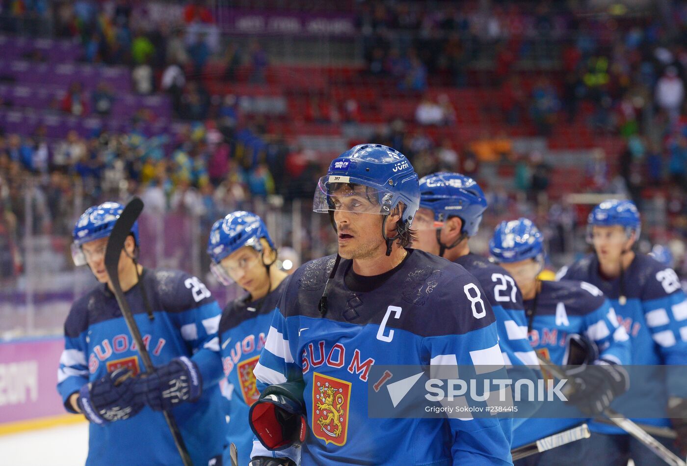 2014 Winter Olympics. Ice hockey. Men. Sweden vs. Finland