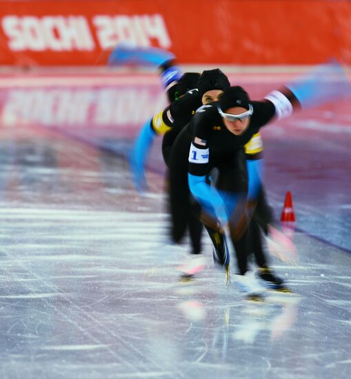 2014 Winter Olympics. Speed skating. Women. Team pursuit. Preliminary rounds