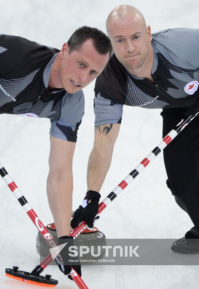 2014 Olympics. Curling. Men. Final match