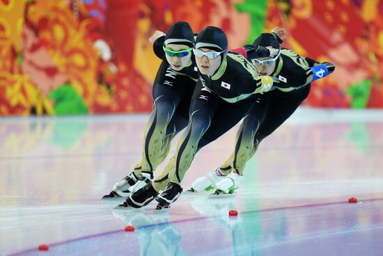 2014 Winter Olympics. Speed skating. Women. Team pursuit. Preliminary rounds