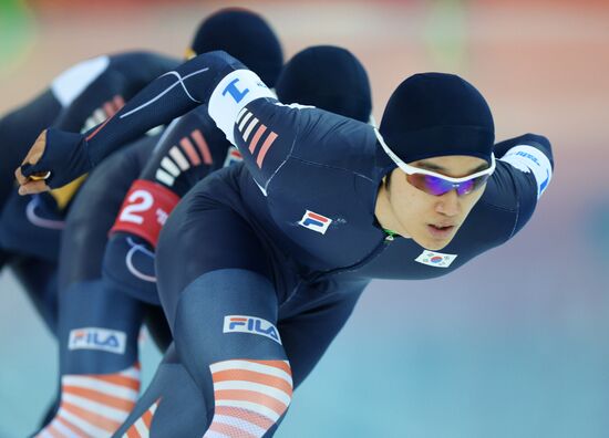 2014 Winter Olympics. Speed skating. Men. Team pursuit. Preliminary rounds
